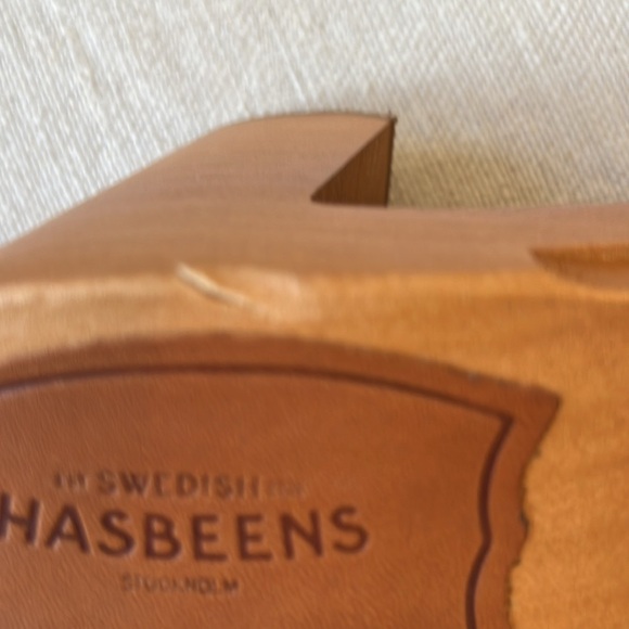 Free People Swedish Hasbeens NWT Olive Green Detail Crowded Slip In Clog fun!🌈 - Picture 13 of 14